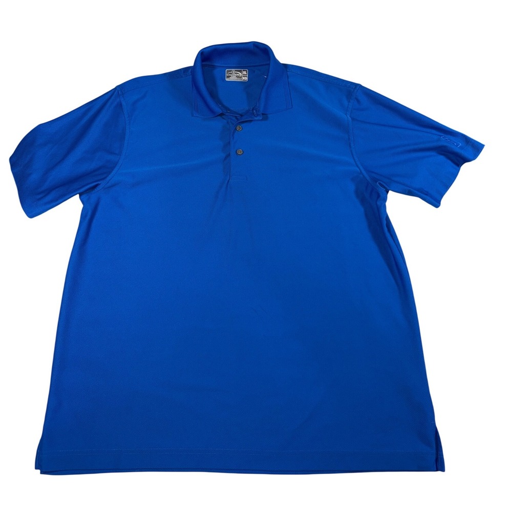 Champions Tour Mens XL Royal Blue Short Sleeve Performance Golf Polo Shirt